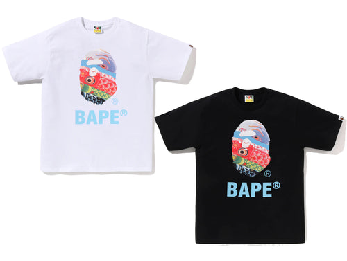 A BATHING APE CARP STREAMER PHOTO APE HEAD TEE