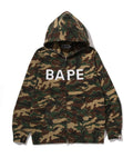 A BATHING APE GLITCH WOODLAND CAMO FULL ZIP HOODIE