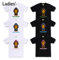 A BATHING APE Ladies' ABC CAMO MILO SHARK FZH TEE
