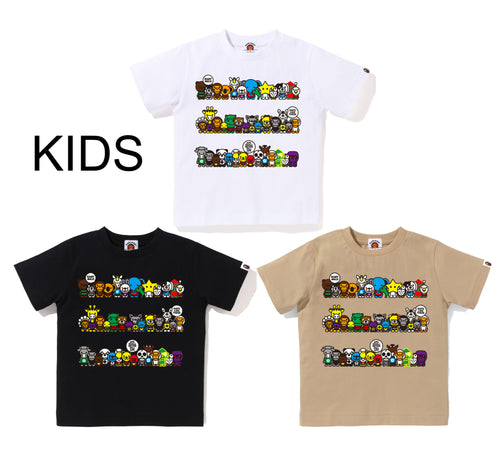 A BATHING APE BAPE KIDS MILO A TO Z HOOP TEE