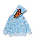 A BATHING APE BAPE KIDS BABY LISA ABC CAMO ZIP HOODIE