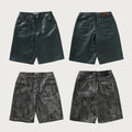 A BATHING APE CROC PATTERN LEATHER KNEE LENGTH PANTS
