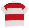 A BATHING APE BAPE KIDS COLLEGE PANEL STRIPE POLO SHIRT