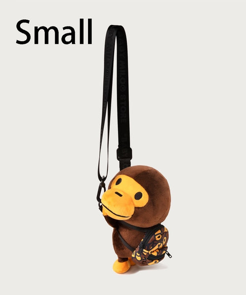 A BATHING APE BABY MILO STORE BABY MILO SMALL PLUSH DOLL CROSS BAG