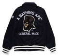 A BATHING APE GENERAL CORDUROY VARSITY JACKET