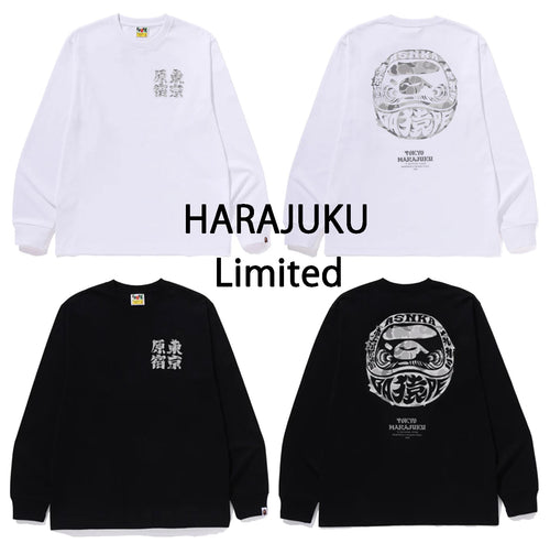 A BATHING APE BAPE STORE HARAJUKU DARUMA L/S TEE HARAJUKU LIMITED