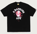 A BATHING APE ABC CAMO SPLASH COLLEGE RELAXED FIT TEE