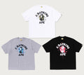 A BATHING APE ABC CAMO SPLASH COLLEGE RELAXED FIT TEE