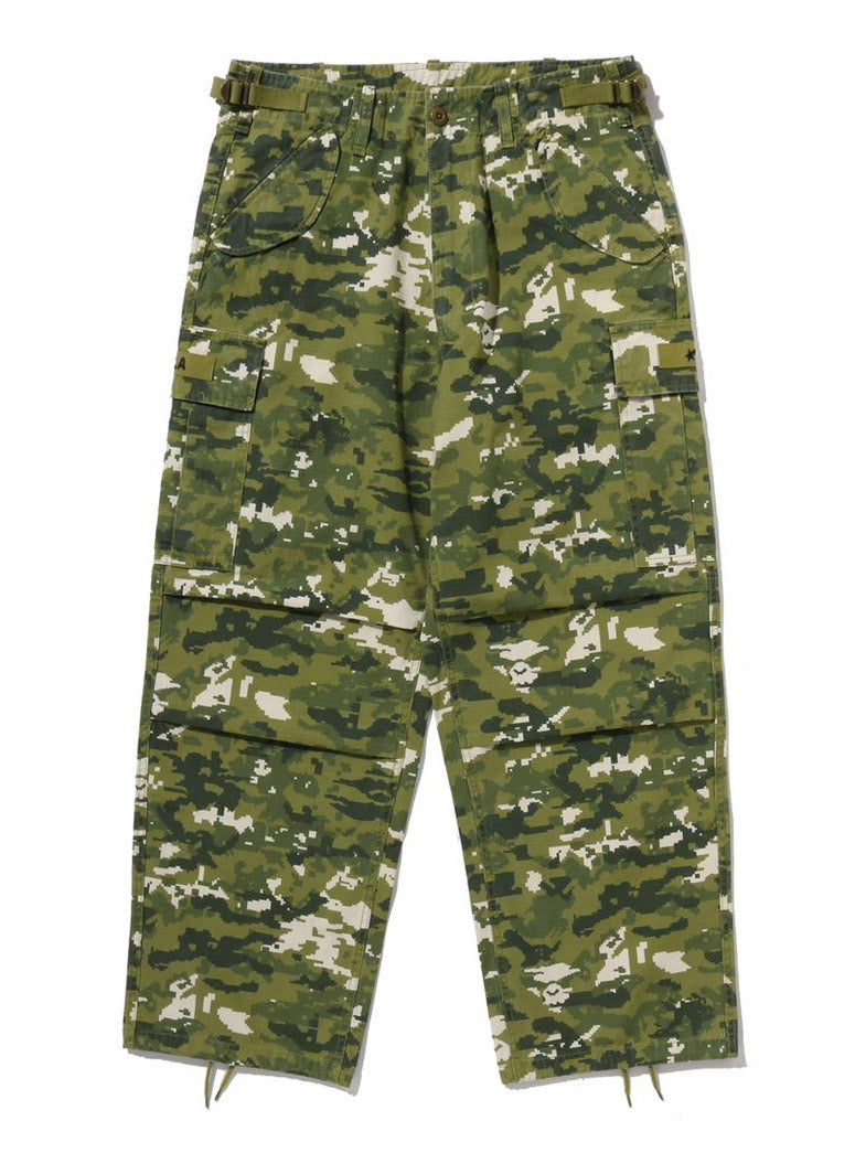 A BATHING APE MULTI PIXEL CAMO M-65 CARGO PANTS