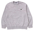 A BATHING APE SOLID CAMO JACQUARD ONE POINT RELAXED FIT CREWNECK SWEAT SHIRT