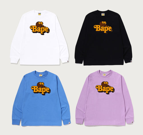 A BATHING APE MILO ON BAPE L/S TEE