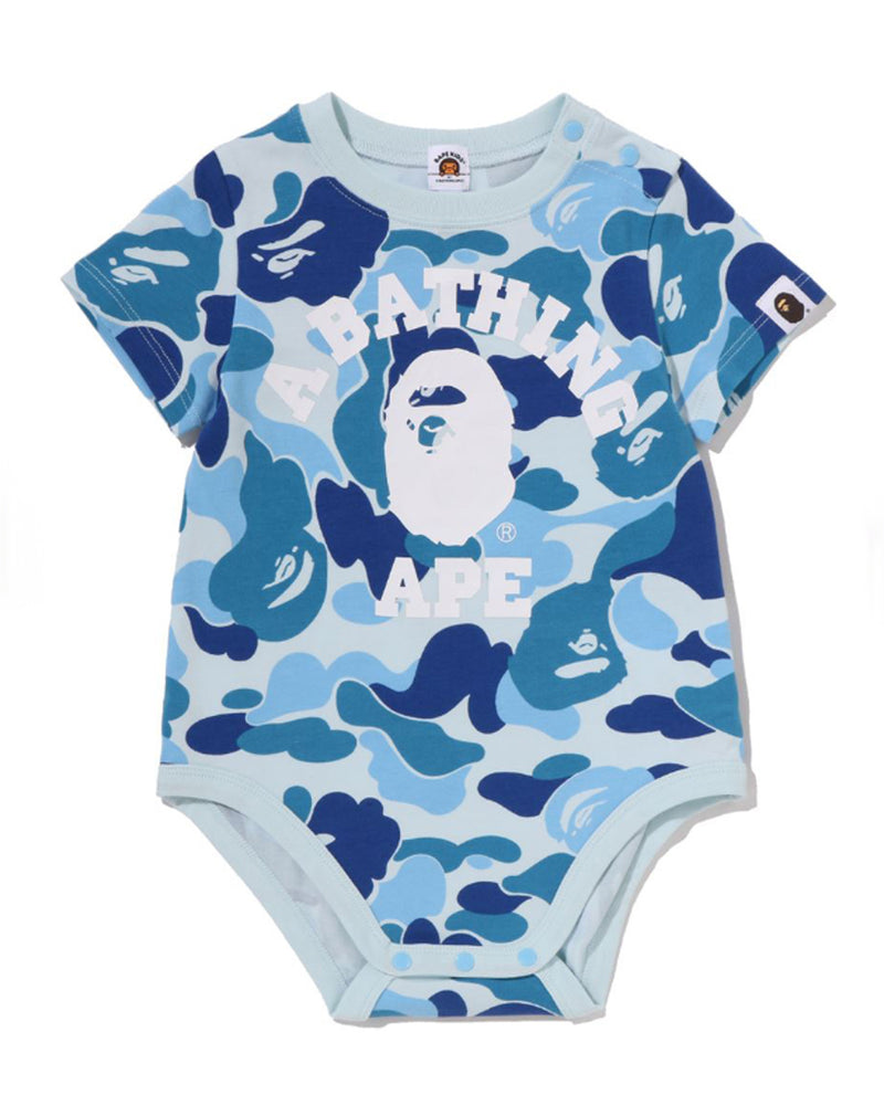 A BATHING APE BAPE KIDS ABC CAMO COLLEGE BODYSUIT