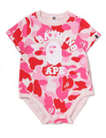 A BATHING APE BAPE KIDS ABC CAMO COLLEGE BODYSUIT