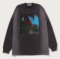 A BATHING APE HEAVY WASHED BAPE MILITARY GRAPHIC RELAXED FIT L/S TEE
