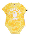 A BATHING APE BAPE KIDS ABC CAMO COLLEGE BODYSUIT