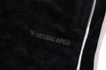 A BATHING APE BATHING APE LOGO VELVET LOOSE FIT PANTS