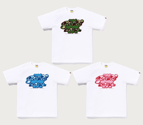 A BATHING APE ABC CAMO TOON ASNKA TEE
