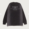 A BATHING APE HEAVY WASHED BAPE MILITARY GRAPHIC RELAXED FIT L/S TEE