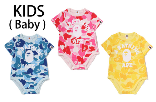 A BATHING APE BAPE KIDS ABC CAMO COLLEGE BODYSUIT