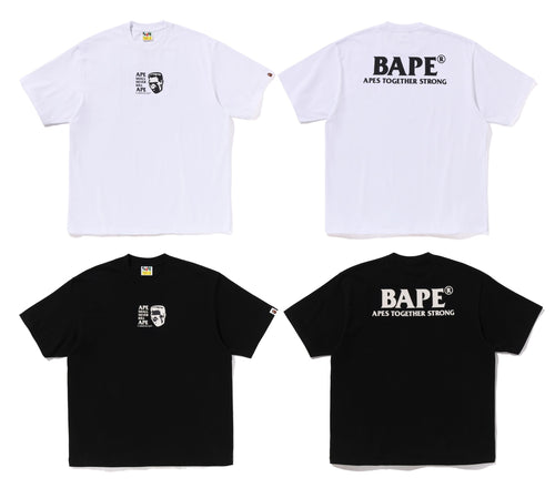 A BATHING APE FRANKENSTEIN BAPE LOGO RELAXED FIT TEE