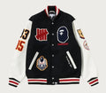A BATHING APE BAPE x UNDEFEATED UNDFTD VARSITY JACKET