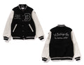 A BATHING APE EMBROIDERY VARSITY JACKET