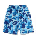 A BATHING APE BAPE KIDS ABC CAMO APE HEAD ONE POINT BEACH SHORTS