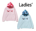 A BATHING APE Ladies' ABC CAMO LOGO WITH BABY LISA PULLOVER HOODIE