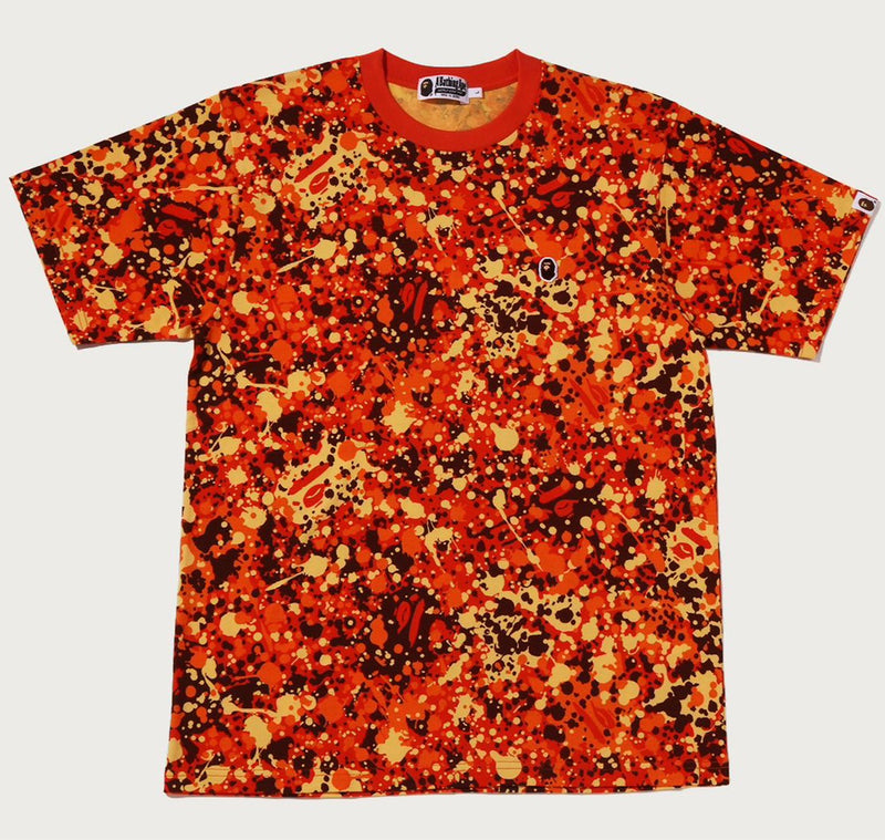 A BATHING APE APLASH CAMO ONE POINT TEE