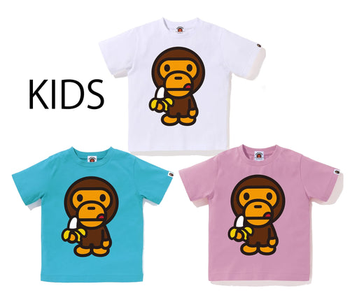 A BATHING APE BAPE KIDS BABY MILO BANANA TEE