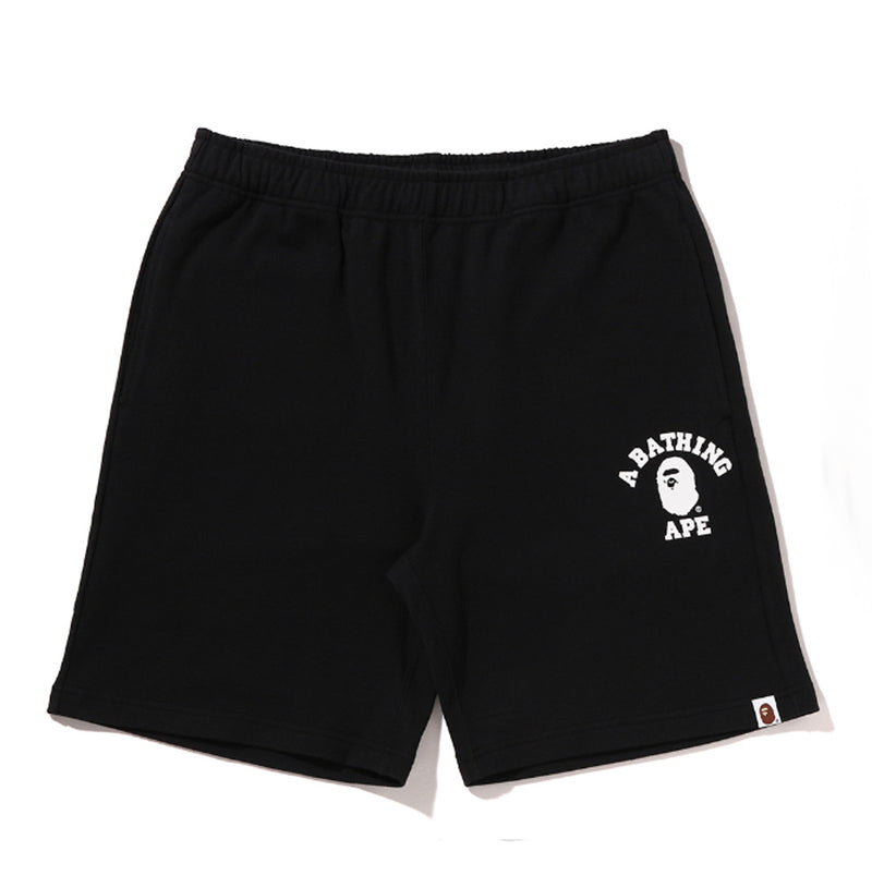 A BATHING APE COLLEGE SWEAT SHORTS