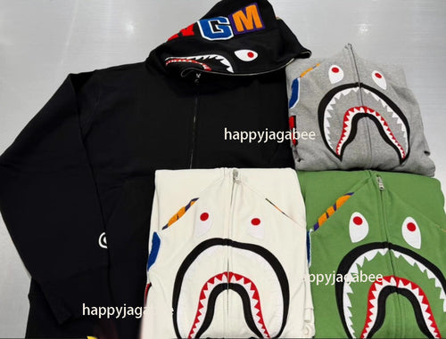 A BATHING APE SHARK FULL ZIP HOODIE