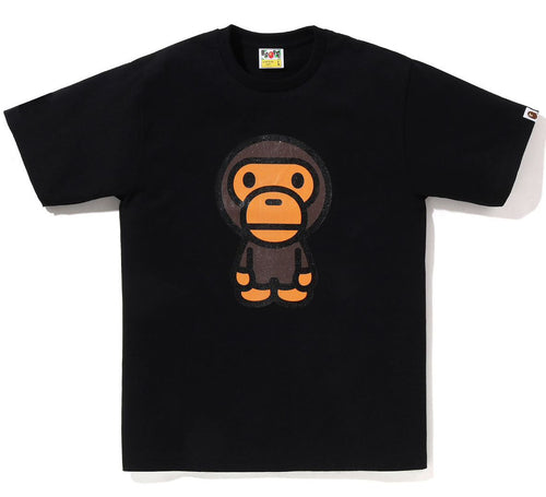 A BATHING APE GLITTER BIG BABY MILO TEE - happyjagabee store