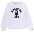 A BATHING APE Ladies' COLLEGE CREWNECK SWEAT SHIRT