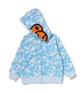 A BATHING APE BAPE KIDS BABY LISA ABC CAMO ZIP HOODIE