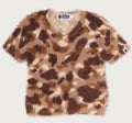 A BATHING APE Ladies' COLOR CAMO SHORT FUR SLIM TEE