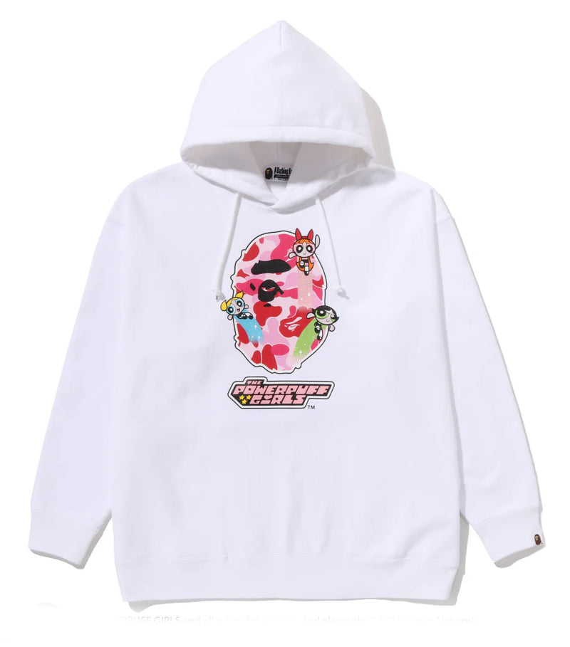 A BATHING APE Ladies' BAPE x THE POWERPUFF GIRLS APE HEAD PULLOVER HOODIE