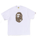 A BATHING APE WILD LEOPARD PATTERN APE HEAD RELAXED FIT TEE