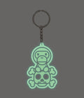 A BATHING APE BAPE KIDS BABY MILO SKULL GLOW IN THE DARK KEYCHAIN