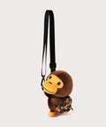 A BATHING APE BABY MILO STORE BABY MILO SMALL PLUSH DOLL CROSS BAG