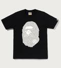 A BATHING APE Ladies' CROC PATTERN BIG APE HEAD TEE