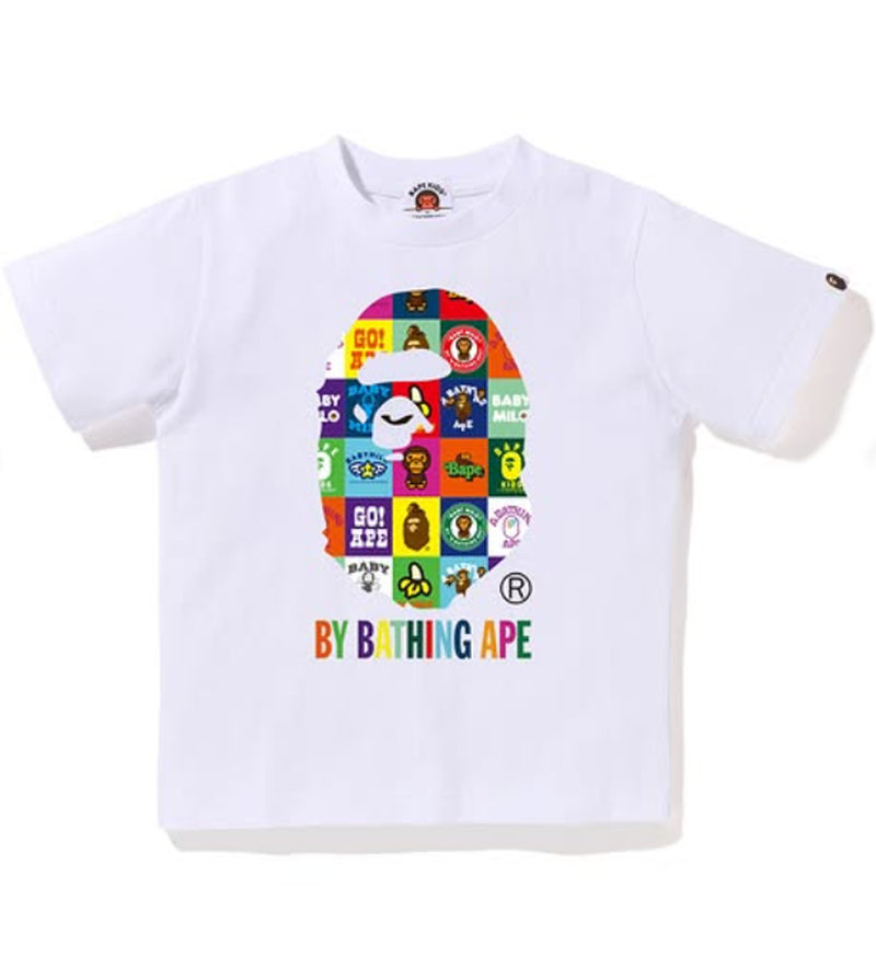 A BATHING APE BAPE KIDS BABY MILO PATCHWORK BY BATHING APE TEE