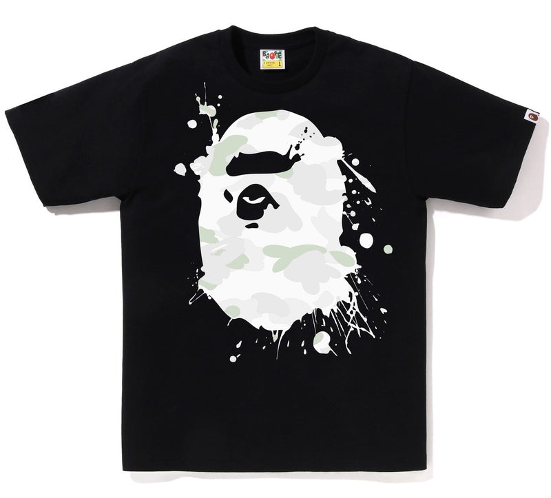 A BATHING APE CITY CAMO PAINTING APE HEAD TEE