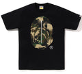 A BATHING APE MAP CAMO APE HEAD SHARK TEE