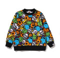 A BATHING APE BAPE KIDS MILO ALL FRIENDS CREWNECK SWEAT SHIRT - happyjagabee store