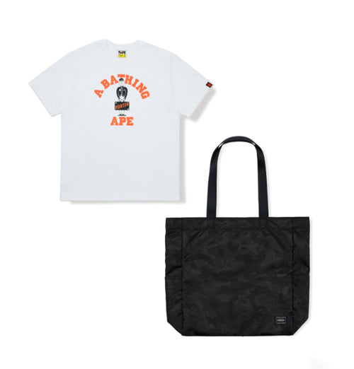 A BATHING APE BAPE x PORTER TEE & TOTE SET