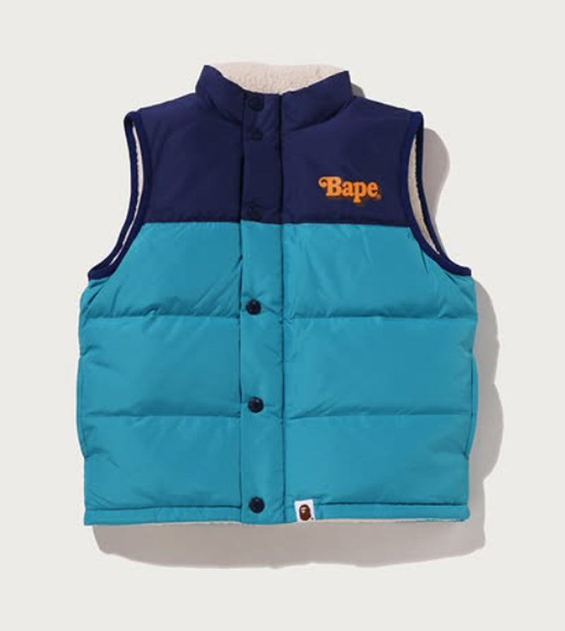 A BATHING APE BAPE KIDS BABY MILO REVERSIBLE DOWN VEST