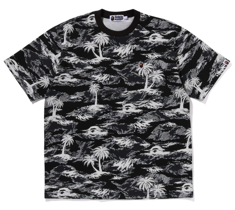 A BATHING APE PALM TREE CAMO ONE POINT RELAXED FIT TEE