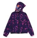 A BATHING APE Ladies' COLOR CAMO SHARK HOODIE JACKET