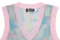 A BATHING APE Ladies' NEW MULTI CAMO METALLIC CROPPED KNIT VEST